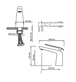 Timo Смеситель для раковины Olivia 3261/00-16F хром-белый – фотография-2